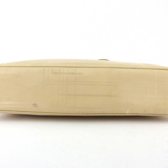 AUTHENTIC Salvatore Ferragamo tote bag check beige canvas - Picture 6 of 9